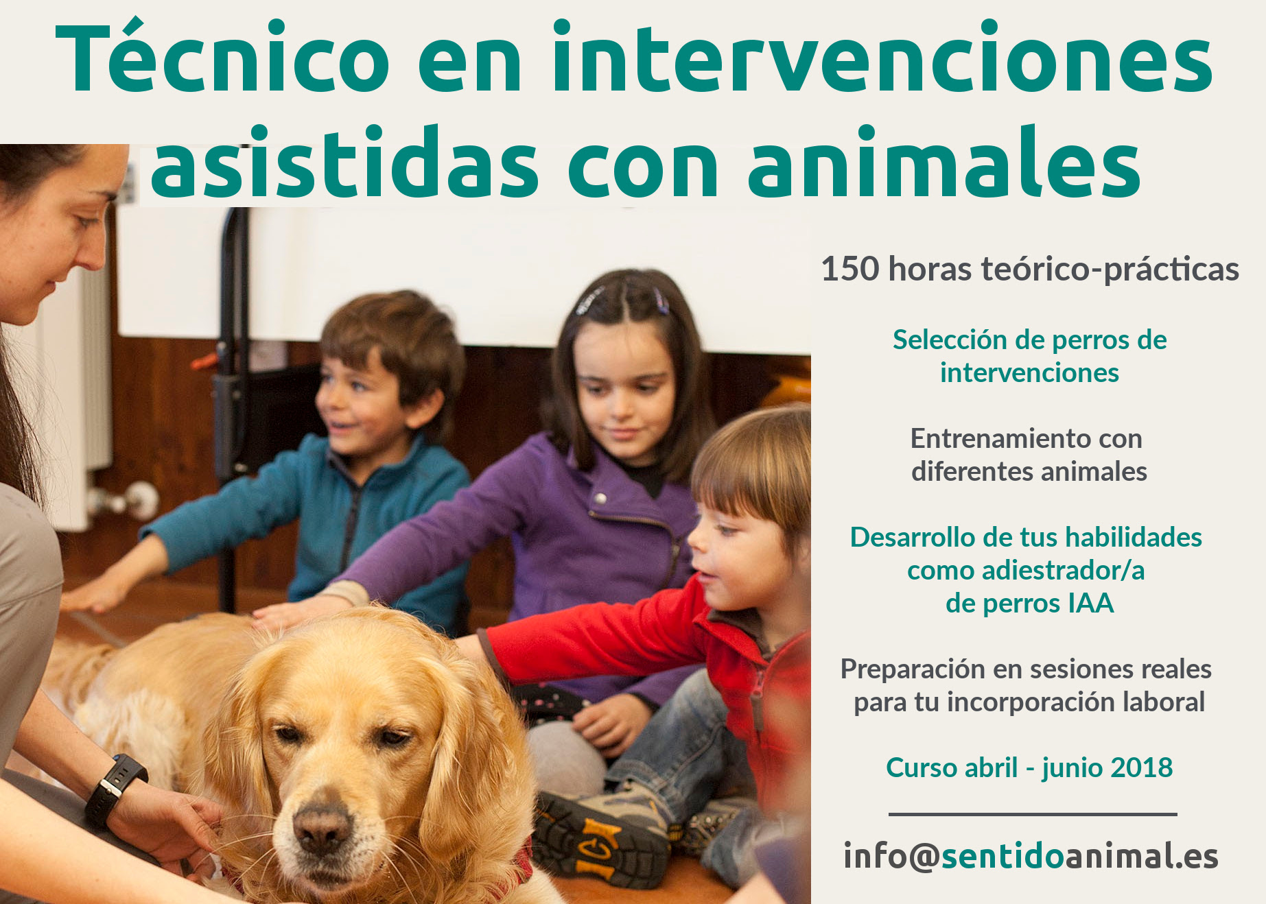 Curso Técnico en intervenciones asistidas con animales